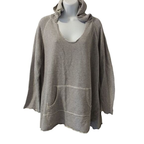 Calvin Klein striped cotton hoodie size L - Picture 1 of 7